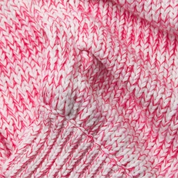 $275 ELIE TAHARI Puff Sleeve Sweater Pink Combo Peruvian 100% Cotton white M - Picture 5 of 14